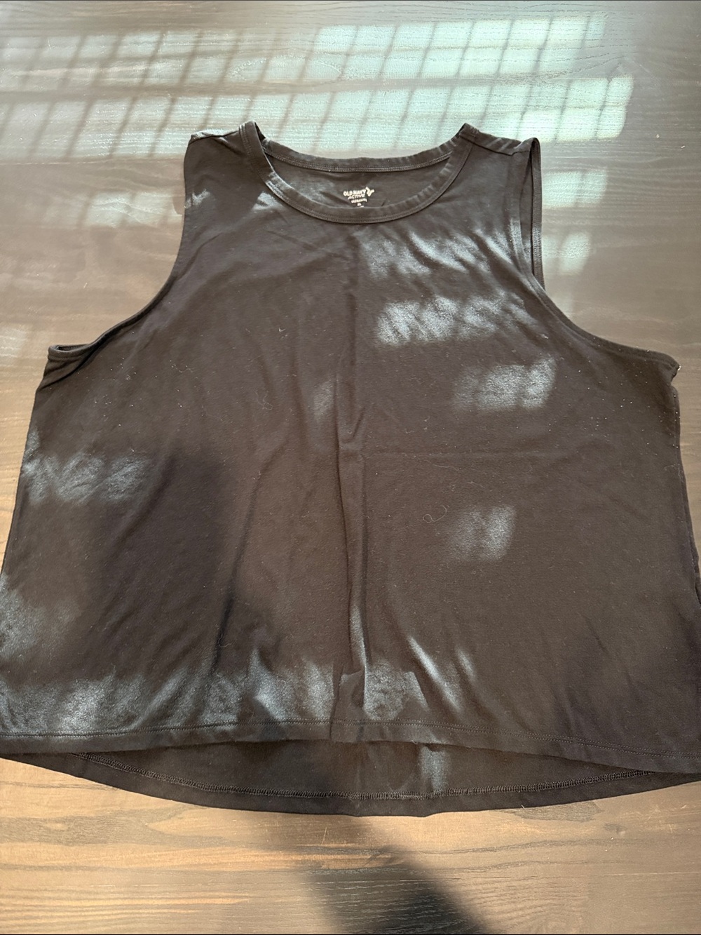 Old Navy Black Cropped Tank Top